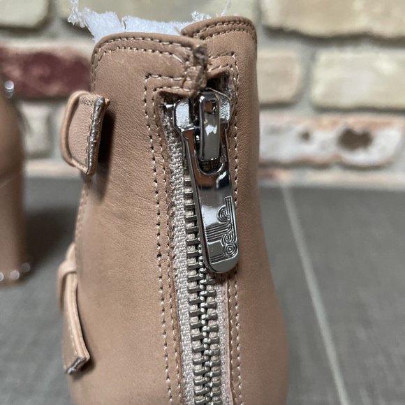 belle by sigerson morrison High Heel Tan Studded Leather Cage Sandals Nib 8 - Picture 9 of 15